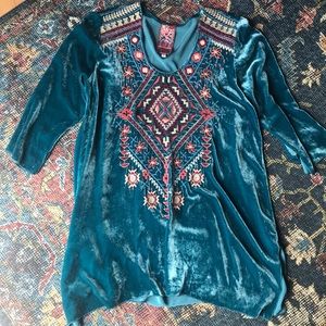 Crushed Velvet Johnny Was Tunic